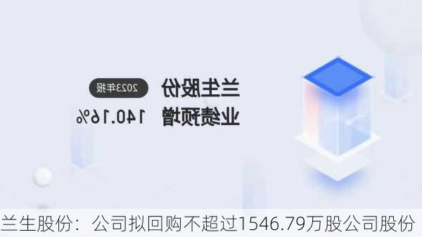 兰生股份：公司拟回购不超过1546.79万股公司股份