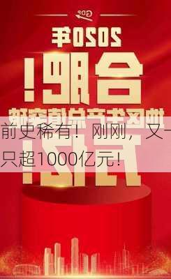 前史稀有！刚刚，又一只超1000亿元！-第2张图片-