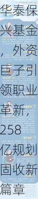 安达有限公司欲掌控华泰保兴基金，外资巨子引领职业革新，258亿规划固收新篇章-第2张图片-