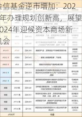 金信基金逆市增加：2023年办理规划创新高，展望2024年迎候资本商场新机会-第3张图片-