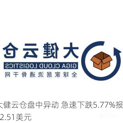 大健云仓盘中异动 急速下跌5.77%报32.51美元-第3张图片-