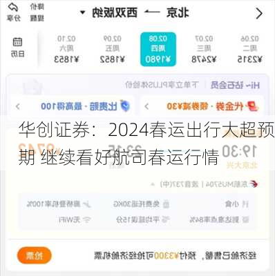 华创证券：2024春运出行大超预期 继续看好航司春运行情-第2张图片-