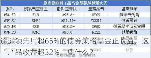 遥遥领先！超65%的债券策略基金正收益，这一产品收益超32%，凭什么？-第1张图片-