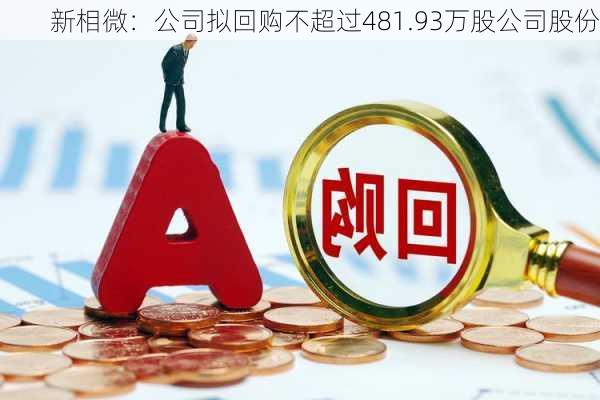 新相微：公司拟回购不超过481.93万股公司股份