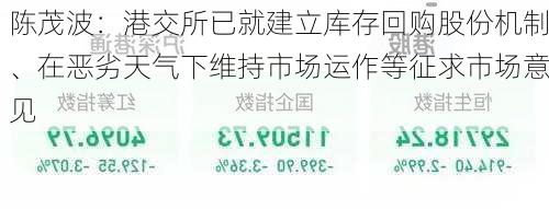 陈茂波：港交所已就建立库存回购股份机制、在恶劣天气下维持市场运作等征求市场意见-第1张图片-