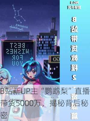 B站新UP主“鹦鹉梨”直播带货5000万，揭秘背后秘密-第1张图片-