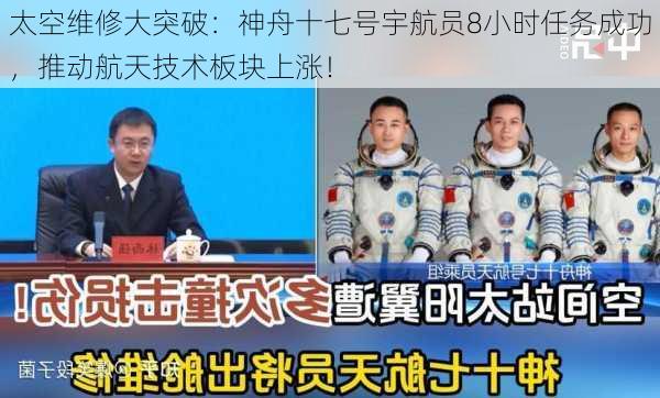 太空维修大突破：神舟十七号宇航员8小时任务成功，推动航天技术板块上涨！