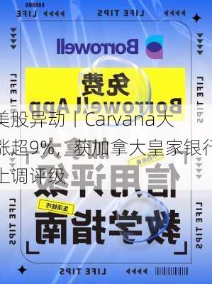 美股异动丨Carvana大涨超9%，获加拿大皇家银行上调评级-第1张图片-