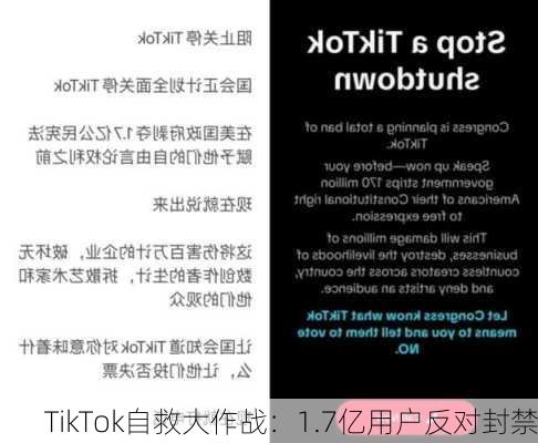 TikTok自救大作战：1.7亿用户反对封禁-第1张图片-