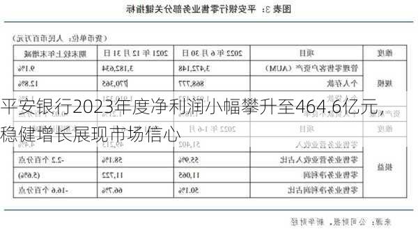 平安银行2023年度净利润小幅攀升至464.6亿元，稳健增长展现市场信心