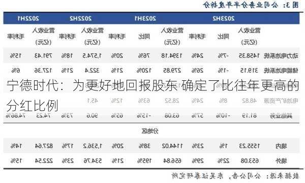 宁德时代：为更好地回报股东 确定了比往年更高的分红比例-第2张图片-