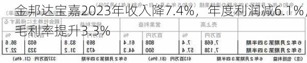 金邦达宝嘉2023年收入降7.4%，年度利润减6.1%，毛利率提升3.3%-第3张图片-