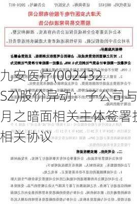 九安医疗(002432.SZ)股价异动：子公司与月之暗面相关主体签署投资相关协议-第1张图片-