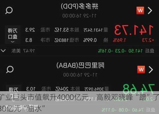 矿业巨头市值飙升4000亿元，高毅邓晓峰“蹭”了30亿元“油水”-第2张图片-