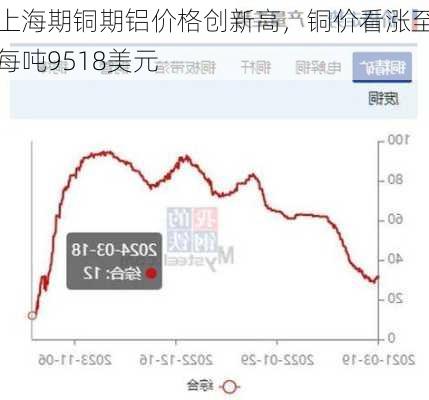 上海期铜期铝价格创新高，铜价看涨至每吨9518美元