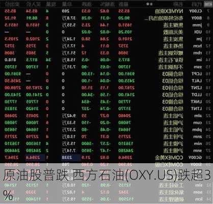 原油股普跌 西方石油(OXY.US)跌超3%-第1张图片-