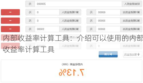 内部收益率计算工具：介绍可以使用的内部收益率计算工具-第3张图片-