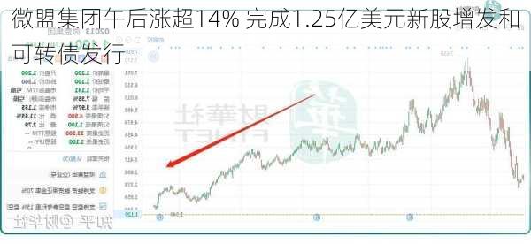 微盟集团午后涨超14% 完成1.25亿美元新股增发和可转债发行-第2张图片-