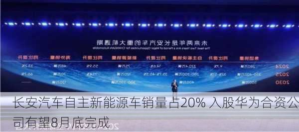 长安汽车自主新能源车销量占20% 入股华为合资公司有望8月底完成-第3张图片-