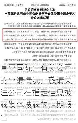 宣亚国际：有关公司的业绩情况，敬请关注公司在指定信息披露媒体披露的定期报告-第2张图片-