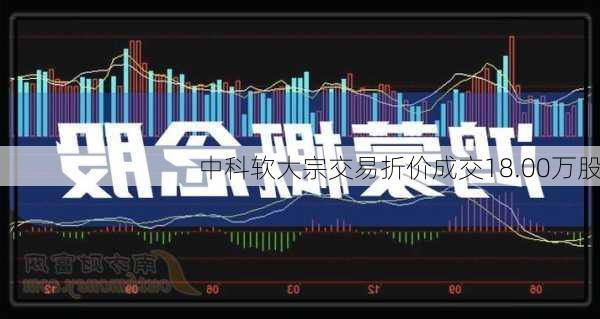 中科软大宗交易折价成交18.00万股