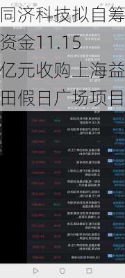 同济科技拟自筹资金11.15亿元收购上海益田假日广场项目-第3张图片-