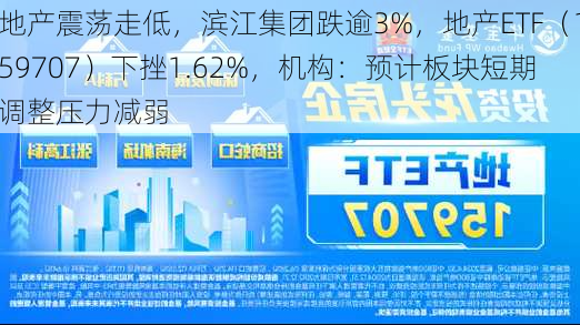 地产震荡走低，滨江集团跌逾3%，地产ETF（159707）下挫1.62%，机构：预计板块短期调整压力减弱-第2张图片-