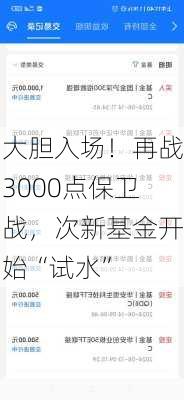 大胆入场！再战3000点保卫战，次新基金开始“试水”-第2张图片-