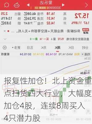 报复性加仓！北上资金重点扫货四大行业，大幅度加仓4股，连续8周买入4只潜力股-第2张图片-