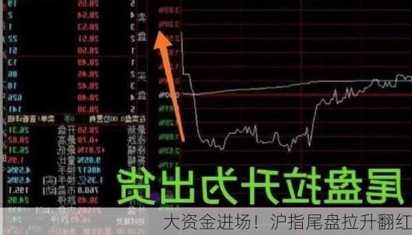 大资金进场！沪指尾盘拉升翻红