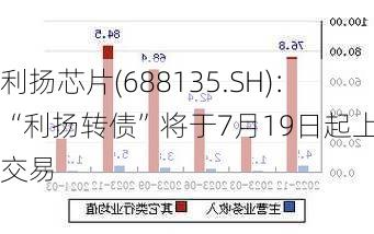 利扬芯片(688135.SH)：“利扬转债”将于7月19日起上市交易-第1张图片-