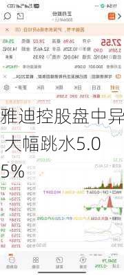 雅迪控股盘中异动 大幅跳水5.05%-第1张图片-