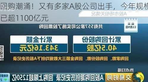 回购潮涌！又有多家A股公司出手，今年规模已超1100亿元-第3张图片-