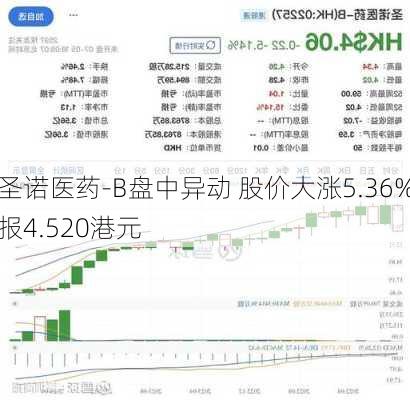 圣诺医药-B盘中异动 股价大涨5.36%报4.520港元-第3张图片-