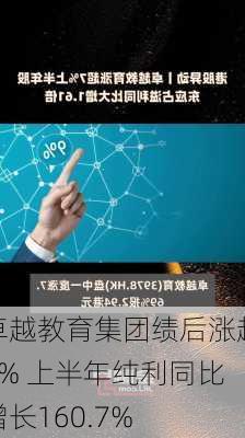 卓越教育集团绩后涨超6% 上半年纯利同比增长160.7%-第2张图片-