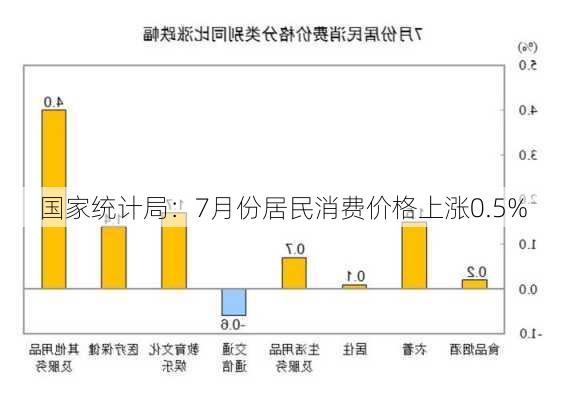 国家统计局：7月份居民消费价格上涨0.5%-第1张图片-