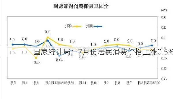 国家统计局：7月份居民消费价格上涨0.5%-第2张图片-