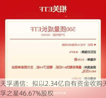 天孚通信：拟以2.34亿自有资金收购天孚之星46.67%股权-第1张图片-