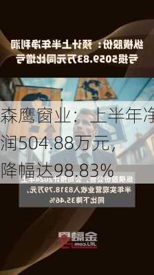 森鹰窗业：上半年净利润504.88万元，降幅达98.83%-第1张图片-