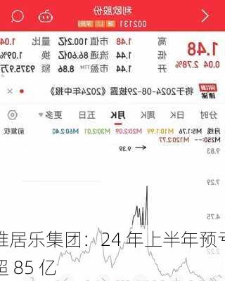 雅居乐集团：24 年上半年预亏超 85 亿