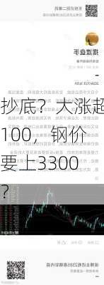 抄底？大涨超100，钢价要上3300？-第3张图片-