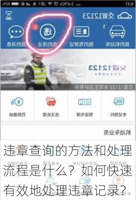 违章查询的方法和处理流程是什么？如何快速有效地处理违章记录？-第2张图片-