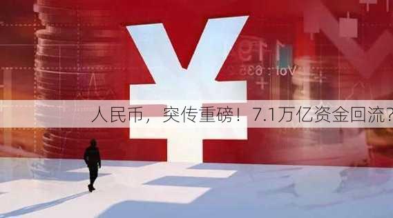 人民币，突传重磅！7.1万亿资金回流？