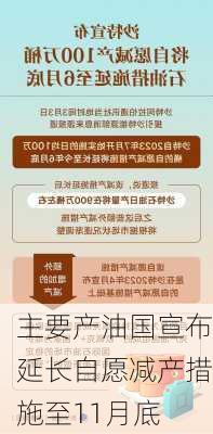 主要产油国宣布延长自愿减产措施至11月底-第2张图片-