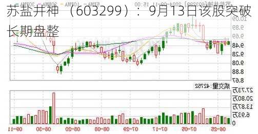 苏盐井神 （603299）：9月13日该股突破长期盘整-第2张图片-