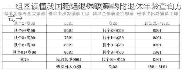 一组图读懂我国延迟退休政策 内附退休年龄查询方式→-第3张图片-