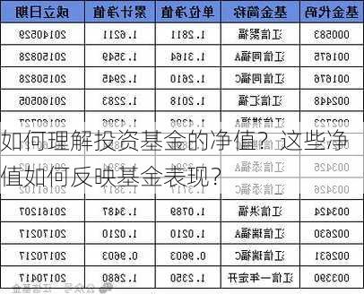 如何理解投资基金的净值？这些净值如何反映基金表现？-第2张图片-