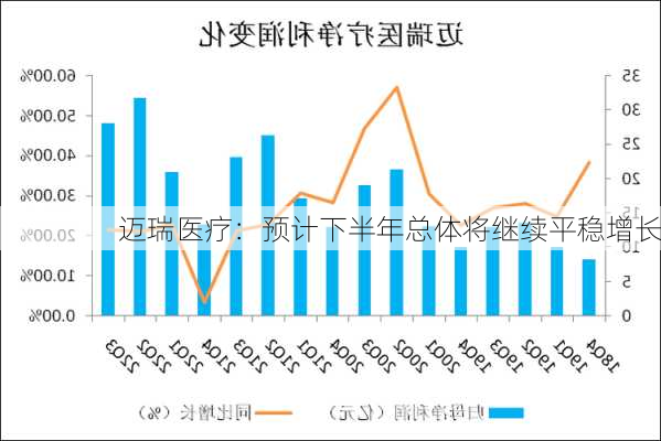 迈瑞医疗：预计下半年总体将继续平稳增长