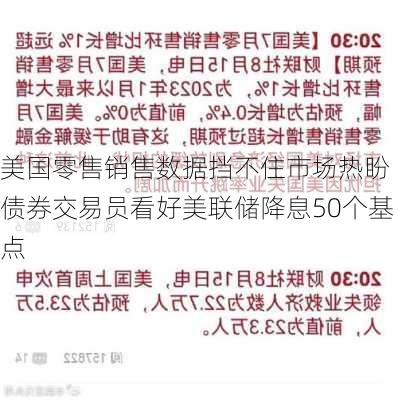 美国零售销售数据挡不住市场热盼 债券交易员看好美联储降息50个基点-第2张图片-