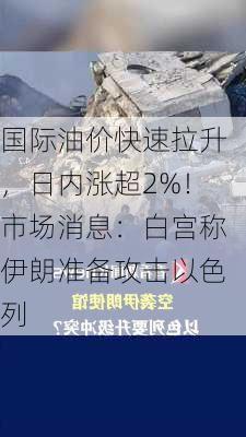 国际油价快速拉升，日内涨超2%！市场消息：白宫称伊朗准备攻击以色列-第2张图片-